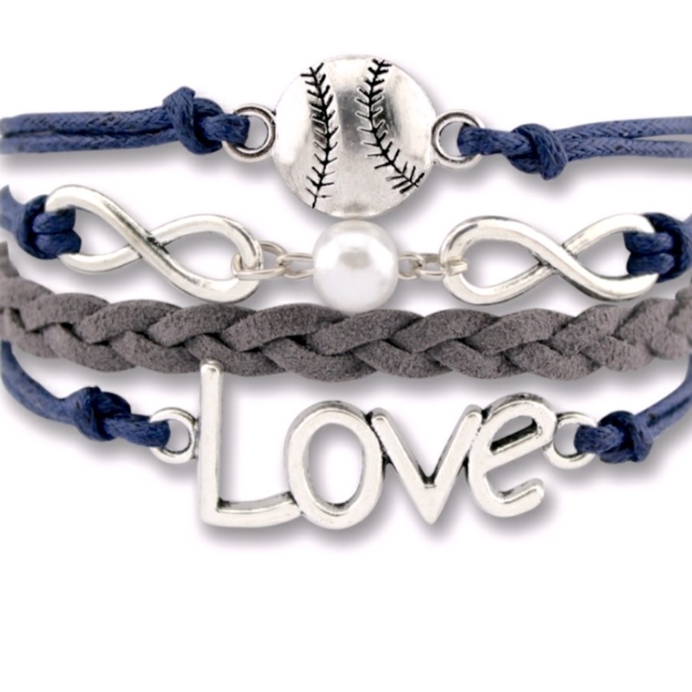 New baseball bracelet with charms